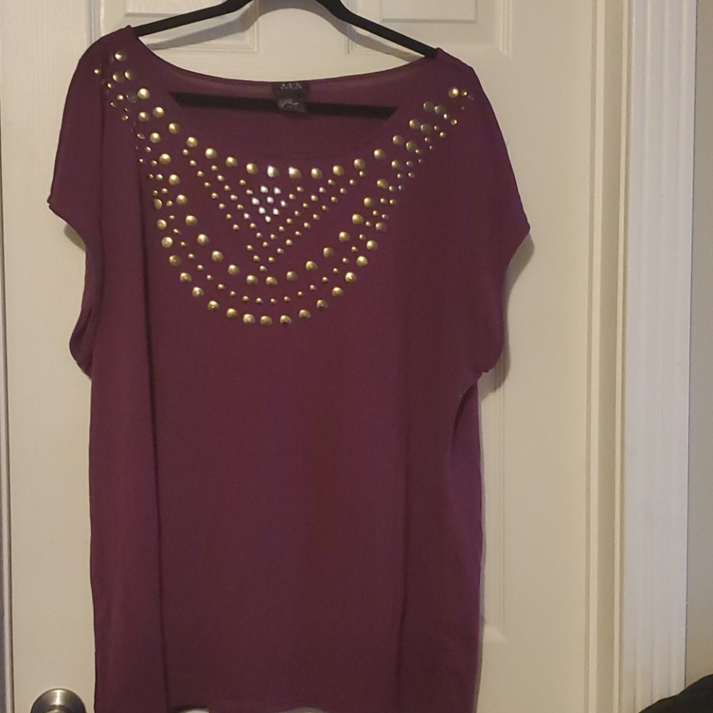 RQT purple and gold top 3X